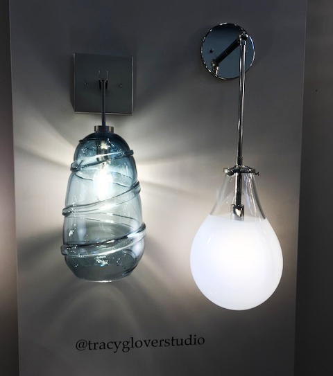 lighting fixtures on a white wall